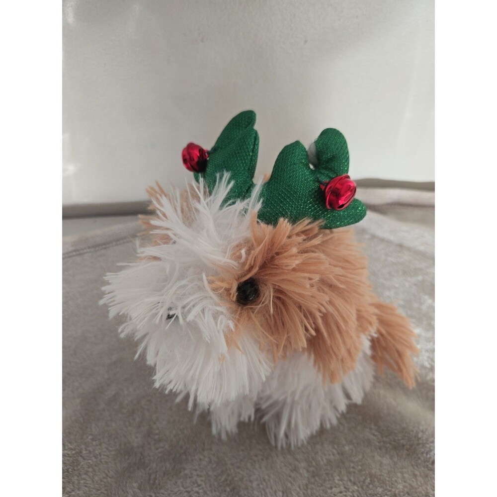 Vtg DanDee Spinning Animated SHIH-TZU Dancing Christmas Dog Puppy Jingle Bells